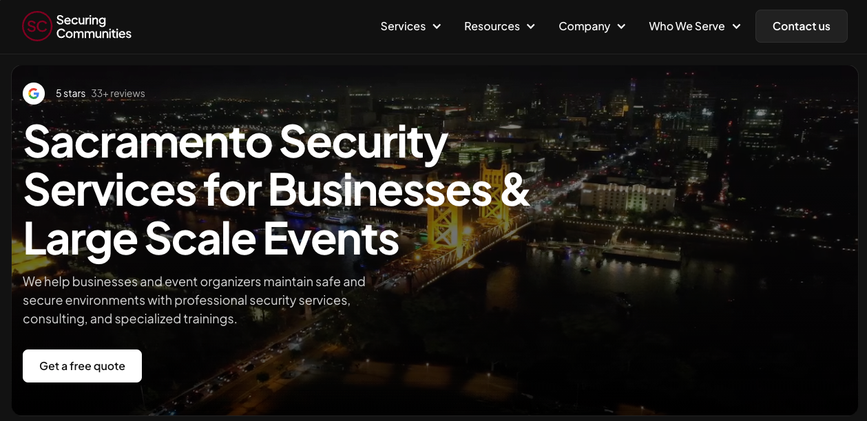 Securing Communities website